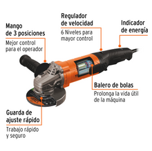 Cargar imagen en el visor de la galería, Esmeriladora angular 4-1/2" 1100 W, Profesional, Truper
