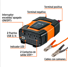 Cargar imagen en el visor de la galería, Inversor de corriente de 750 W, Truper