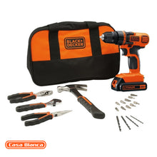 Cargar imagen en el visor de la galería, Kit Taladro Inalambrico Black+Decker