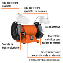 Cargar imagen en el visor de la galería, Esmeril de banco de 5" de 1/4 HP, Truper