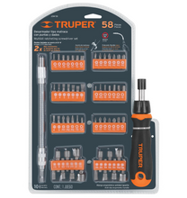 Cargar imagen en el visor de la galería, Desarmador tipo matraca con 42 puntas y 14 dados, Truper