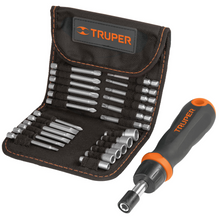 Cargar imagen en el visor de la galería, Desarmador tipo matraca con 18 puntas y 6 dados, Truper