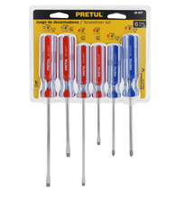 Cargar imagen en el visor de la galería, Juego de 6 desarmadores mango de PVC, Pretul