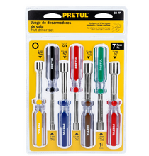 Cargar imagen en el visor de la galería, Juego de 7 desarmadores de caja mango de PVC, Pretul