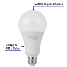 Cargar imagen en el visor de la galería, Lámpara de LED tipo bulbo A25 18W, luz de día, caja, Volteck Basic