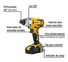 Cargar imagen en el visor de la galería, Combo rotomartillo/destornillador impacto, 20V, PRETUL
