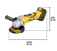 Cargar imagen en el visor de la galería, Esmeriladora 4-1/2&quot;, 20V, 1 batería 4Ah, PRETUL
