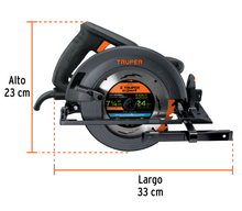 Cargar imagen en el visor de la galería, Sierra circular 7-1/4&quot;, 1800W, TRUPER INDUSTRIAL
