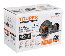 Cargar imagen en el visor de la galería, Sierra circular 7-1/4&quot;, 1800W, TRUPER INDUSTRIAL
