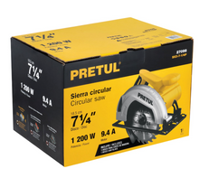 Cargar imagen en el visor de la galería, Sierra circular 7-1/4&quot;, 1200W, PRETUL
