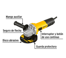 Cargar imagen en el visor de la galería, Esmeriladora angular 4-1/2&quot; 550 W, Pretul
