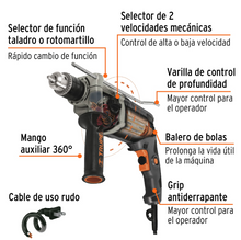 Cargar imagen en el visor de la galería, Rotomartillo 1/2&quot; 900 W, Industrial, Truper
