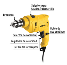 Cargar imagen en el visor de la galería, Rotomartillo 3/8&quot; 550 W, Pretul
