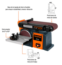 Cargar imagen en el visor de la galería, Lijadora de banda y disco 4 x 6&quot; de 375 W (1/2 HP), Truper
