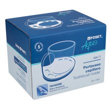 Cargar imagen en el visor de la galería, Portavaso cepillero metálico con vaso de vidrio, Foset
