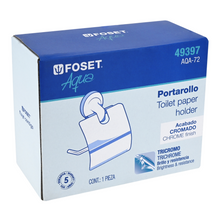 Cargar imagen en el visor de la galería, Portarrollo con cubierta de acero inoxidable, Foset

